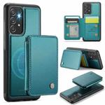 For Samsung Galaxy A53 5G JEEHOOD J05 Business Magnetic Style RFID Leather Phone Case(Blue Green)