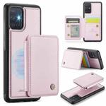 For Samsung Galaxy A51 4G JEEHOOD J05 Business Magnetic Style RFID Leather Phone Case(Pink)