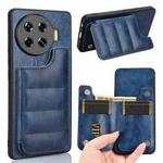 For Tecno Spark 20 Pro+ 4G Cow Pattern Sewing Card Bag Phone Case(Blue)