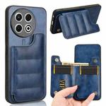 For Tecno Spark 30 Pro 4G Cow Pattern Sewing Card Bag Phone Case(Blue)