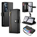 For Realme C65 Nine Card-slot Zipper Wallet Bag Leather Phone Case(Black)