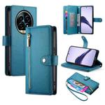 For Realme 13 Pro / 13 Pro+ Global Nine Card-slot Zipper Wallet Bag Leather Phone Case(Blue)