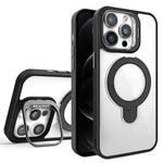 For iPhone 12 Pro Lens Protection & Ring Bracket MagSafe Phone Case(Black)