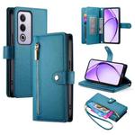 For OPPO A3 Pro Global Nine Card-slot Zipper Wallet Bag Leather Phone Case(Blue)