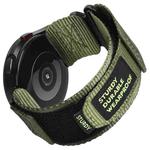 22mm Nylon Canvas Hook And Loop Fastener Watch Band(Army Green)