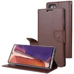 For Samsung Galaxy Note20 GOOSPERY Bravo Diary Crazy Horse Texture Horizontal Flip Leather Case With Bracket & Card Slot & Wallet(Brown)