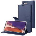 For Samsung Galaxy Note20 GOOSPERY Bravo Diary Crazy Horse Texture Horizontal Flip Leather Case With Bracket & Card Slot & Wallet(Navy Blue)