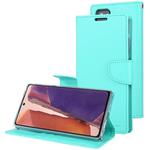 For Samsung Galaxy Note20 GOOSPERY Bravo Diary Crazy Horse Texture Horizontal Flip Leather Case With Bracket & Card Slot & Wallet(Mint Green)