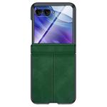 For Motorola Razr 50 Ultra Integrated Film Hinge Folding PU Phone Case(Green)