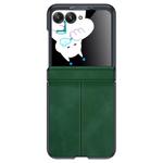 For Motorola Razr 60 Integrated Film Hinge Folding PU Phone Case(Green)