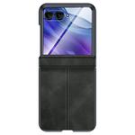 For Motorola Razr 60 Ultra Integrated Film Hinge Folding PU Phone Case(Black)