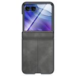 For Motorola Razr 60 Ultra Integrated Film Hinge Folding PU Phone Case(Grey)