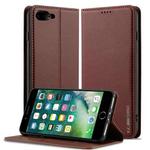 For iPhone 7 Plus / 8 Plus LC.IMEEKE L1 Series Frosted Fine Texture PU Phone Case(Brown)