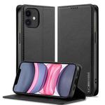 For iPhone 11 LC.IMEEKE L1 Series Frosted Fine Texture PU Phone Case(Black)