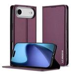For iPhone 17 Air LC.IMEEKE L1 Series Frosted Fine Texture PU Phone Case(Purple)