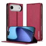For iPhone 17 Air LC.IMEEKE L1 Series Frosted Fine Texture PU Phone Case(Red)