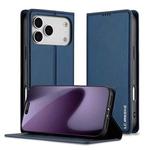 For iPhone 17 Pro LC.IMEEKE L1 Series Frosted Fine Texture PU Phone Case(Blue)