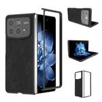 For Xiaomi Mix Fold 4 Black Frame PU Leather Full Coverage Phone Case(Black)