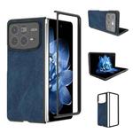 For Xiaomi Mix Fold 4 Black Frame PU Leather Full Coverage Phone Case(Blue)