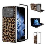 For Xiaomi Mix Fold 4 Black Frame Leopard Full Coverage Phone Case(Leopard Print)