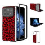 For Xiaomi Mix Fold 4 Black Frame Leopard Full Coverage Phone Case(Red Leopard)