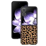 For Xiaomi Mix Flip Black Frame Leopard Full Coverage Phone Case(Golden Leopard)