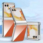 For Motorola Razr 50 Super Thin Electroplating Transparent Folding Phone Case(Silver)