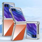 For Motorola Razr 60 Ultra Super Thin Electroplating Transparent Folding Phone Case(Silver)