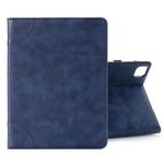 Retro Book Style Leather Tablet Case For iPad Pro 11 2024(Navy Blue)