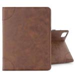 Retro Book Style Leather Tablet Case For iPad Pro 11 2024(Coffee)