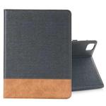 For iPad Pro 13 2024 Cross Texture Stitching Leather Tablet Case(Dark Blue)