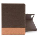 For iPad Pro 11 2024 Cross Texture Stitching Leather Tablet Case(Dark Brown)