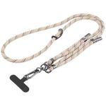 Twill Weave Adjustable Mobile Phone Anti-lost Long Lanyard(Khaki)