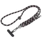 Twill Weave Adjustable Mobile Phone Anti-lost Long Lanyard(Black Blue Orange)