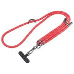 Twill Weave Adjustable Mobile Phone Anti-lost Long Lanyard(Red)