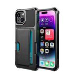 For iPhone 15 ZM02 Card Slot Holder Phone Case(Black)