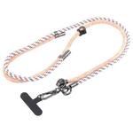 Color Match Adjustable Mobile Phone Anti-lost Long Lanyard(White Orange)