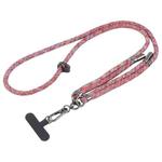 8mm Adjustable Mobile Phone Anti-lost Long Lanyard(Deep Red Black)