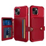 For iPhone 15 Plus Magnetic Wallet Card Bag Leather Phone Case(Red)