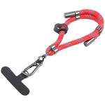 8mm Adjustable Mobile Phone Anti-lost Short Lanyard(Red Blue Wave)