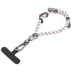 8mm Adjustable Mobile Phone Anti-lost Short Lanyard(Black White Red)