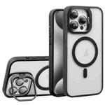 For iPhone 15 Pro Max U1 Invisible Lens Holder Acrylic + TPU MagSafe Magnetic Phone Case(Black)