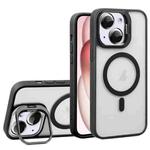 For iPhone 15 Plus U1 Invisible Lens Holder Acrylic + TPU MagSafe Magnetic Phone Case(Black)