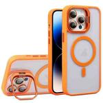 For iPhone 14 Pro Max U1 Invisible Lens Holder Acrylic + TPU MagSafe Magnetic Phone Case(Orange)