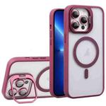 For iPhone 13 Pro U1 Invisible Lens Holder Acrylic + TPU MagSafe Magnetic Phone Case(Wine Red)