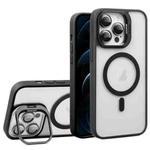 For iPhone 12 Pro Max U1 Invisible Lens Holder Acrylic + TPU MagSafe Magnetic Phone Case(Black)