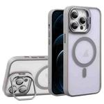 For iPhone 12 Pro Max U1 Invisible Lens Holder Acrylic + TPU MagSafe Magnetic Phone Case(Grey)