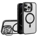 For iPhone 12 Pro U1 Invisible Lens Holder Acrylic + TPU MagSafe Magnetic Phone Case(Black)