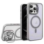 For iPhone 12 Pro U1 Invisible Lens Holder Acrylic + TPU MagSafe Magnetic Phone Case(Grey)