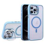 For iPhone 12 Pro U1 Invisible Lens Holder Acrylic + TPU MagSafe Magnetic Phone Case(Sierra Blue)